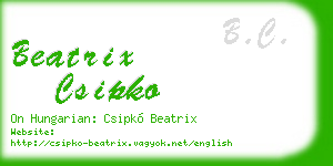 beatrix csipko business card